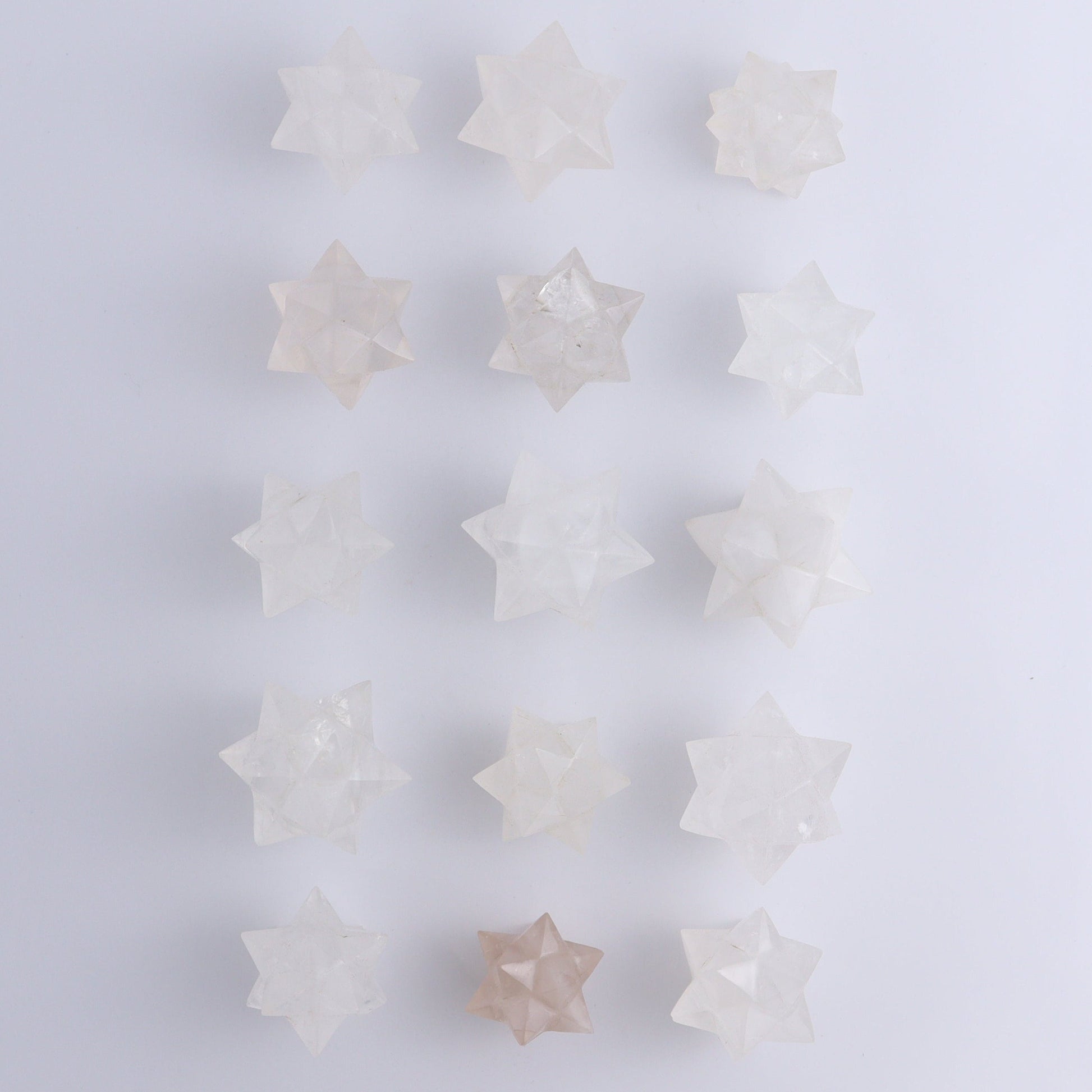 Quartz Stars Set of 14 & 1 Cute Based Star - Expert Wholesale and Supplier of Wholesale Crystals & Bulk Gemstones, ["Quartz","stars"]