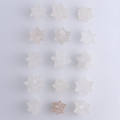 Quartz Stars Set of 14 & 1 Cute Based Star - Expert Wholesale and Supplier of Wholesale Crystals & Bulk Gemstones, ["Quartz","stars"]
