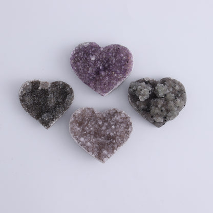Amethyst Hearts Set of 8 - Expert Wholesale and Supplier of Wholesale Crystals & Bulk Gemstones, ["Amethyst","Hearts","Uruguay"]