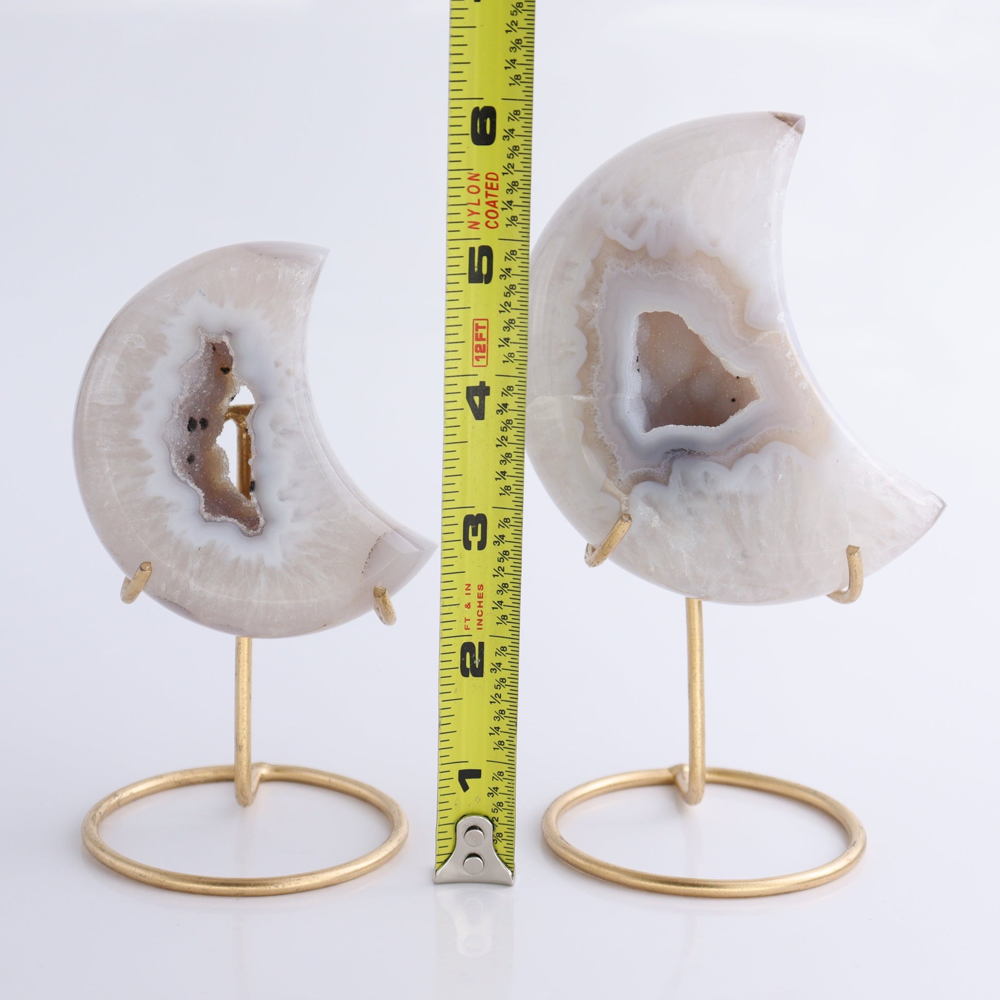 Agate Moons with Stand Set of 4 - Expert Wholesale and Supplier of Wholesale Crystals & Bulk Gemstones, ["Agate","Brazil","moons"]