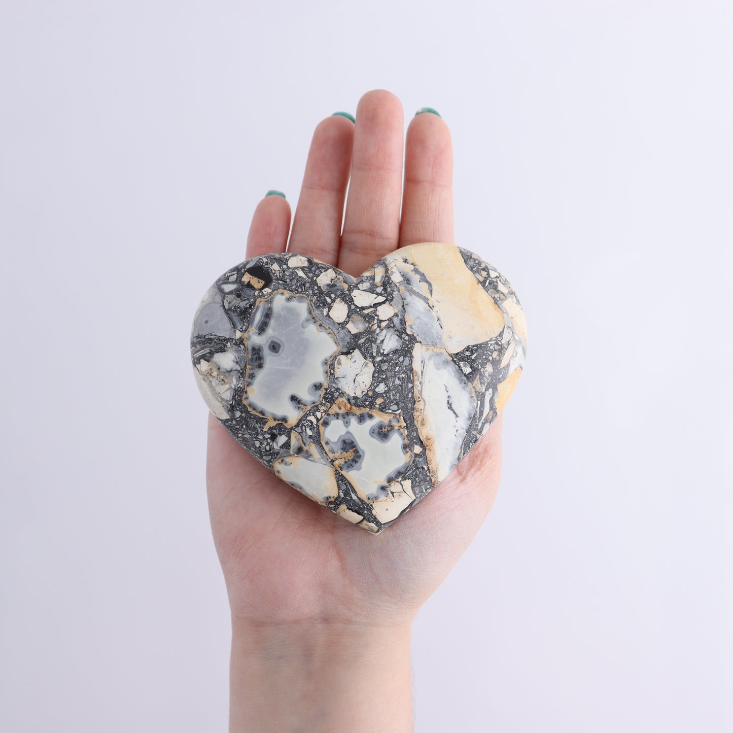 Maligano Jasper Mixed Carvings Set of 7 - Expert Wholesale and Supplier of Wholesale Crystals & Bulk Gemstones, ["Freeforms","Hearts","Indonesia","Maligno Jasper","moons","Points"]