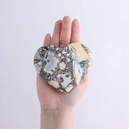 Maligano Jasper Mixed Carvings Set of 7 - Expert Wholesale and Supplier of Wholesale Crystals & Bulk Gemstones, ["Freeforms","Hearts","Indonesia","Maligno Jasper","moons","Points"]