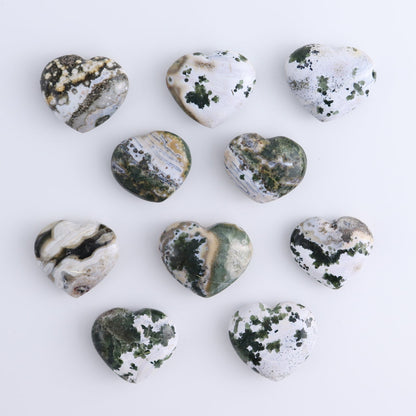 Ocean Jasper Hearts Set of 10