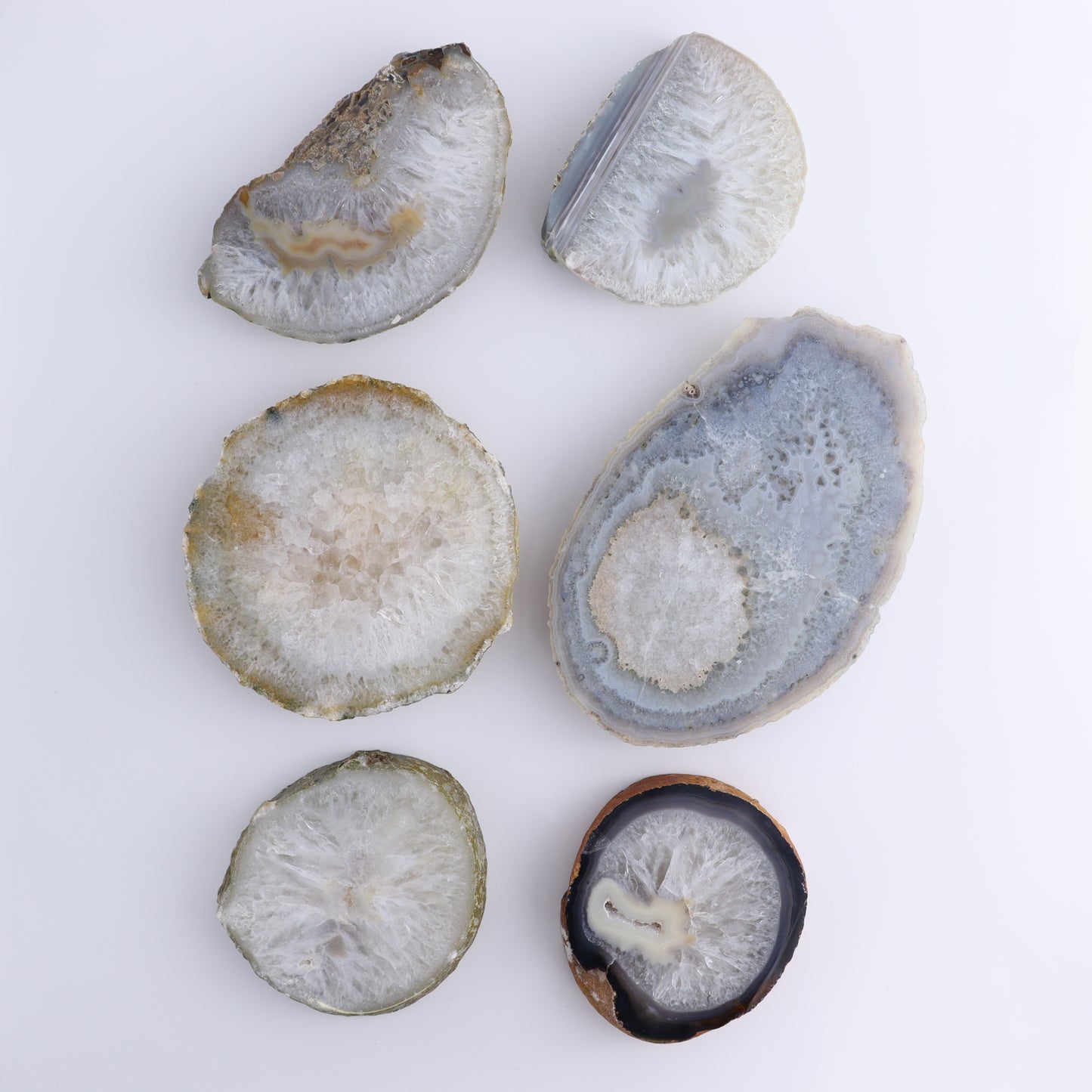 Agate Slices Set of 6 - Expert Wholesale and Supplier of Wholesale Crystals & Bulk Gemstones, ["Agate","Brazil","Slices and Slabs"]
