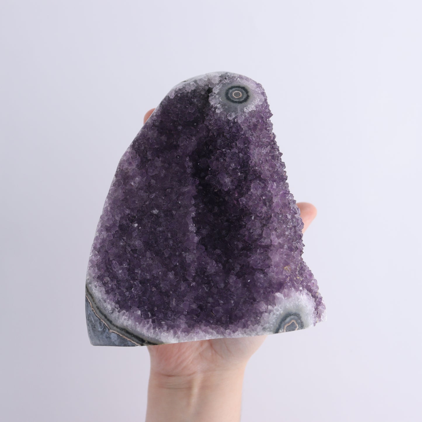 Uruguay Amethyst Set of 5 - Expert Wholesale and Supplier of Wholesale Crystals & Bulk Gemstones, ["Amethyst","Cut Base","Uruguay"]