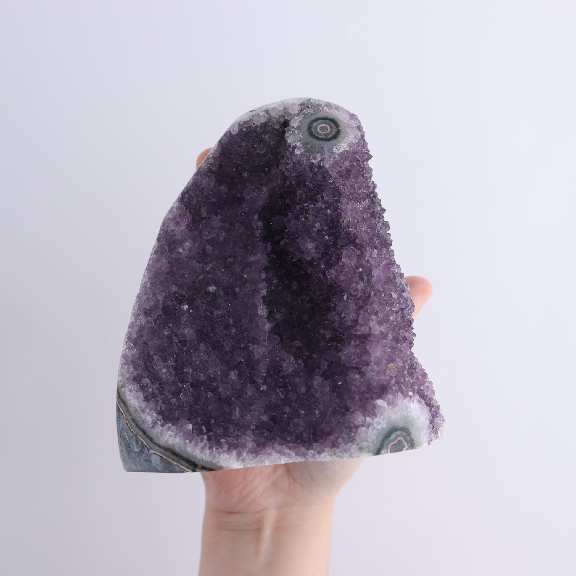 Uruguay Amethyst Set of 5 - Expert Wholesale and Supplier of Wholesale Crystals & Bulk Gemstones, ["Amethyst","Cut Base","Uruguay"]