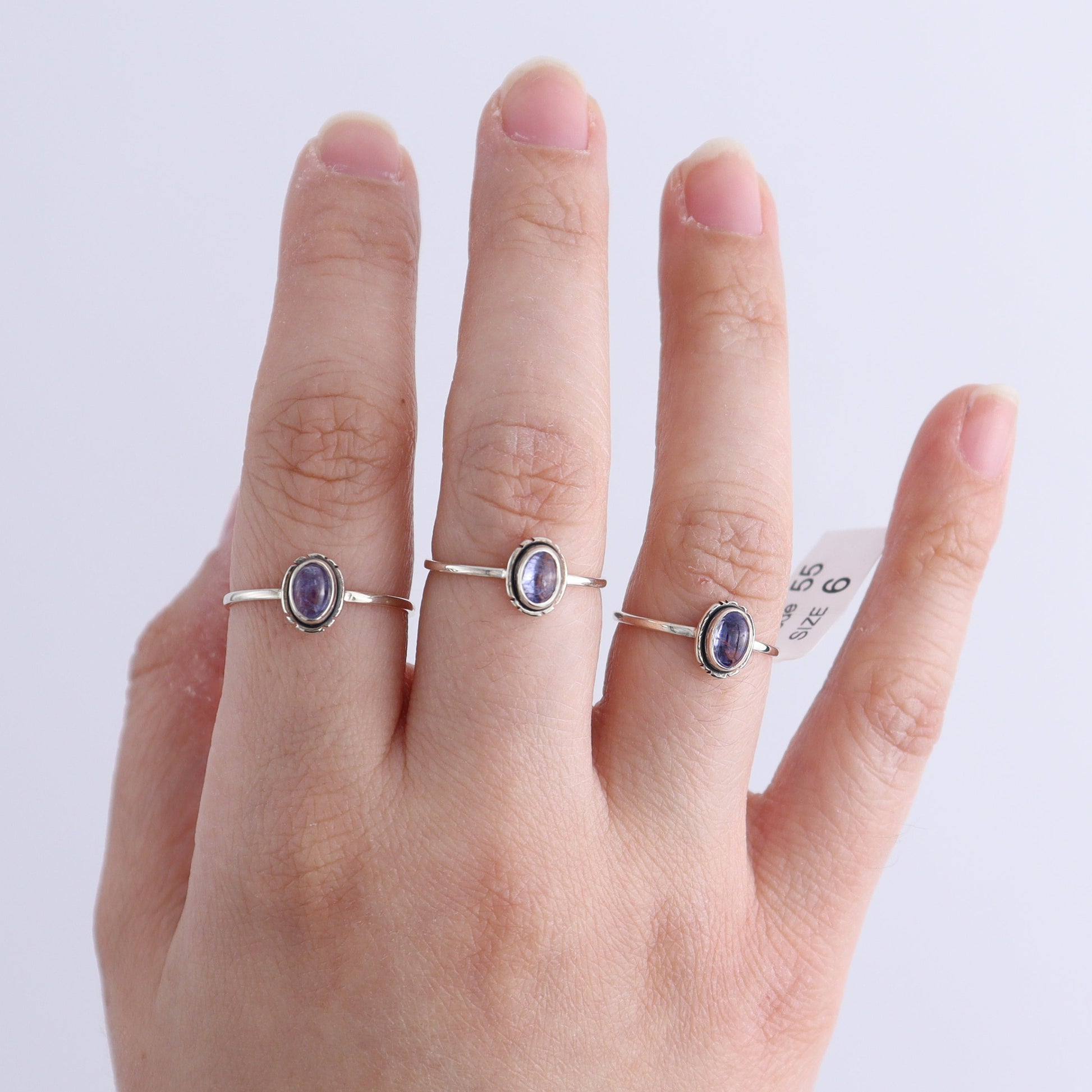 Tanzinite Rings Set of 5 (Ring Holders Not Included) - Expert Wholesale and Supplier of Wholesale Crystals & Bulk Gemstones, ["Ring","rings","sterling silver","Tanzinite"]