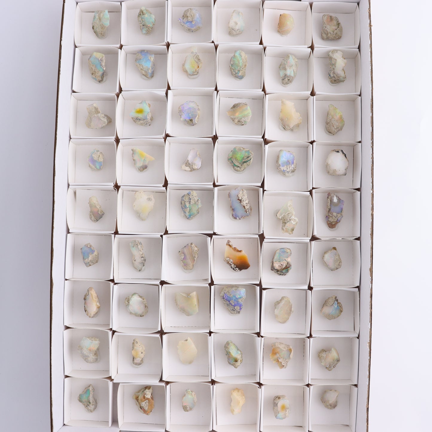 Ethiopian Opal Set of 54 - Expert Wholesale and Supplier of Wholesale Crystals & Bulk Gemstones, ["Ethiopia","ethiopian opal","Opal"]