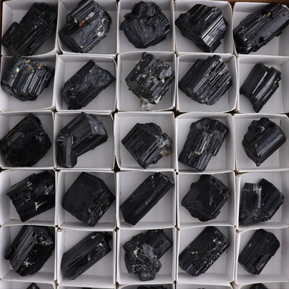 Black Tourmaline Roughs Set of 35 - Expert Wholesale and Supplier of Wholesale Crystals & Bulk Gemstones, ["Black Tourmaline","Madagascar","Rough","Tourmaline"]