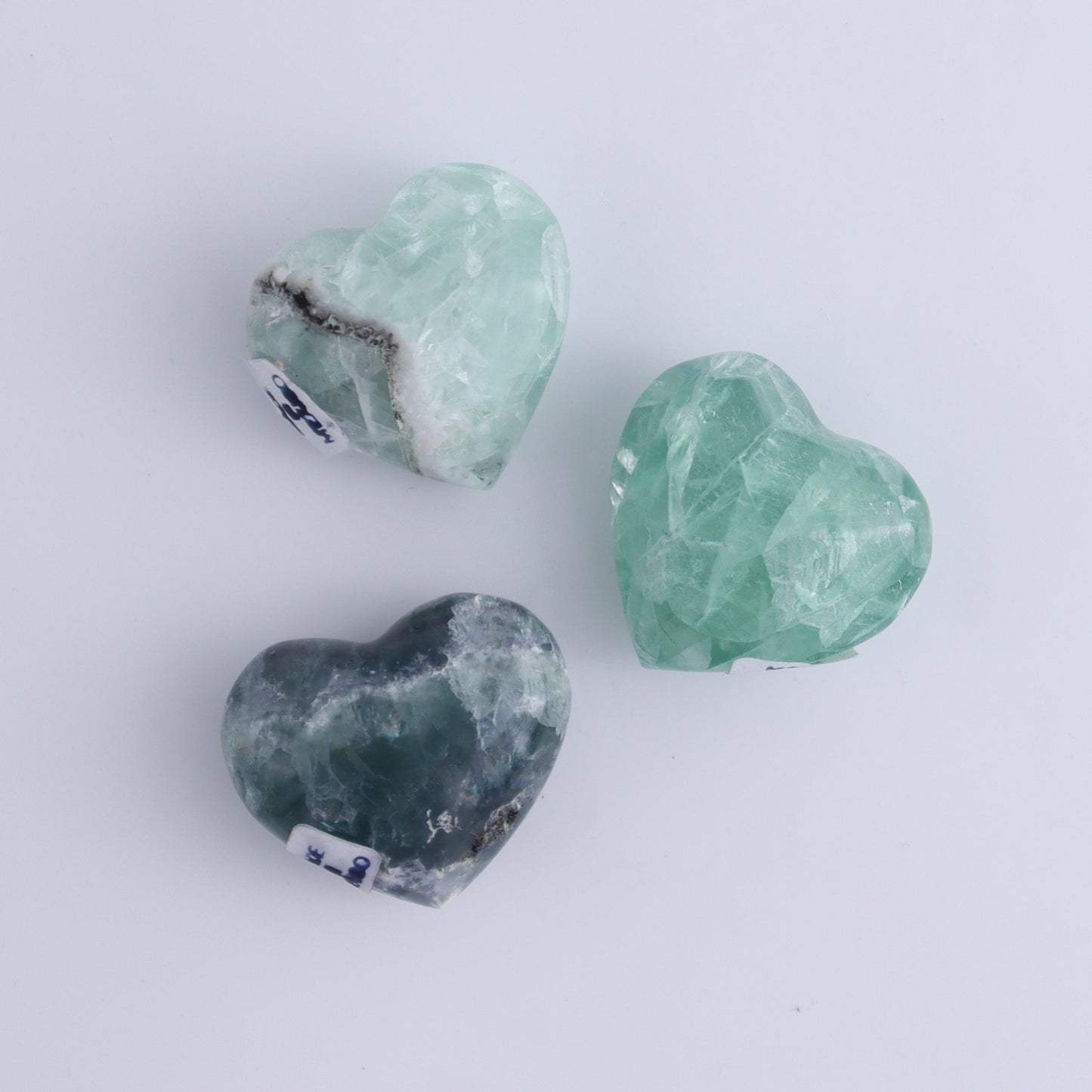Fluorite Hearts Set of 7 - Expert Wholesale and Supplier of Wholesale Crystals & Bulk Gemstones, ["Fluorite","Hearts","Mexico"]