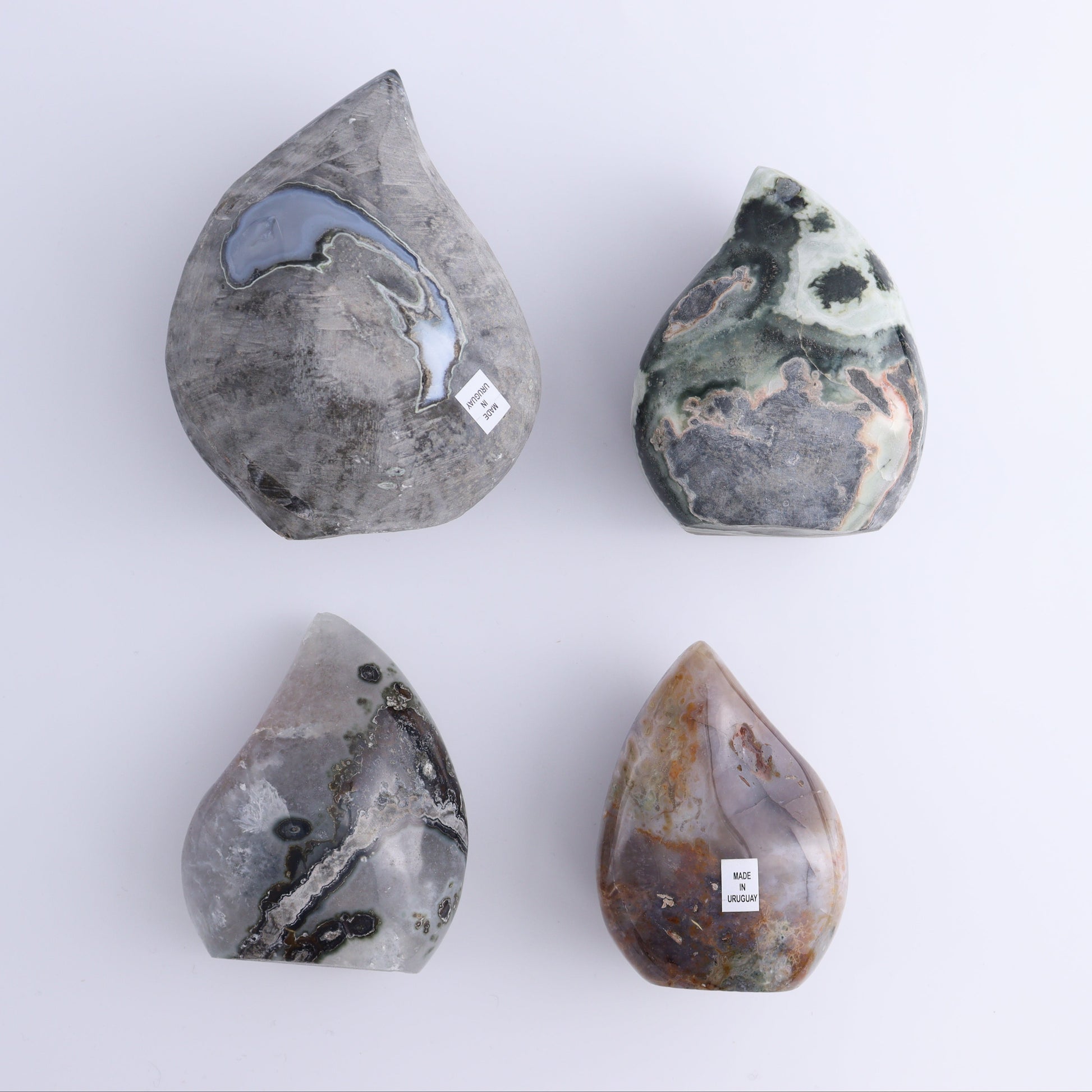 Uruguay Druzy Amethyst Flames Set of 4 - Expert Wholesale and Supplier of Wholesale Crystals & Bulk Gemstones, ["Amethyst","flames","Uruguay"]