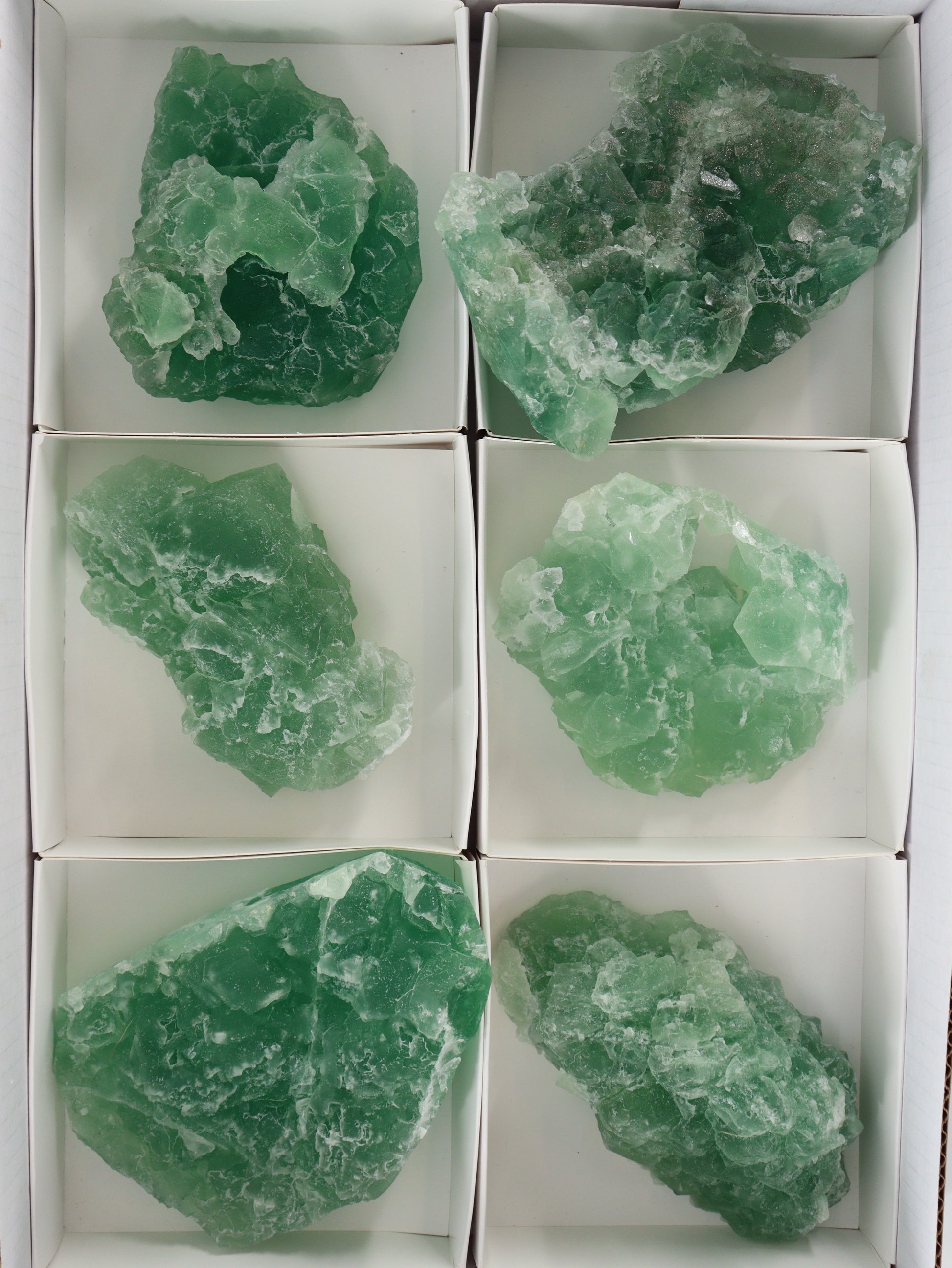 Fluorite Flat Set of 6 - Expert Supplier of Wholesale Crystals & Bulk Gemstones