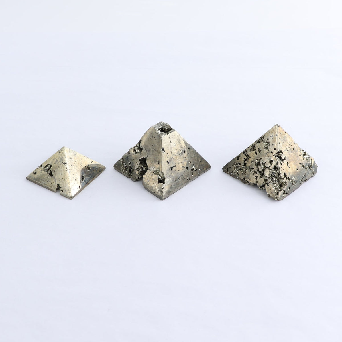 Pyrite Pyramids Set of 7