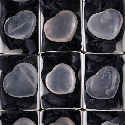 Girasol Quartz Hearts Set of 9 - Expert Wholesale and Supplier of Wholesale Crystals & Bulk Gemstones, ["Girasol","Girasol Quartz","Hearts","Quartz"]