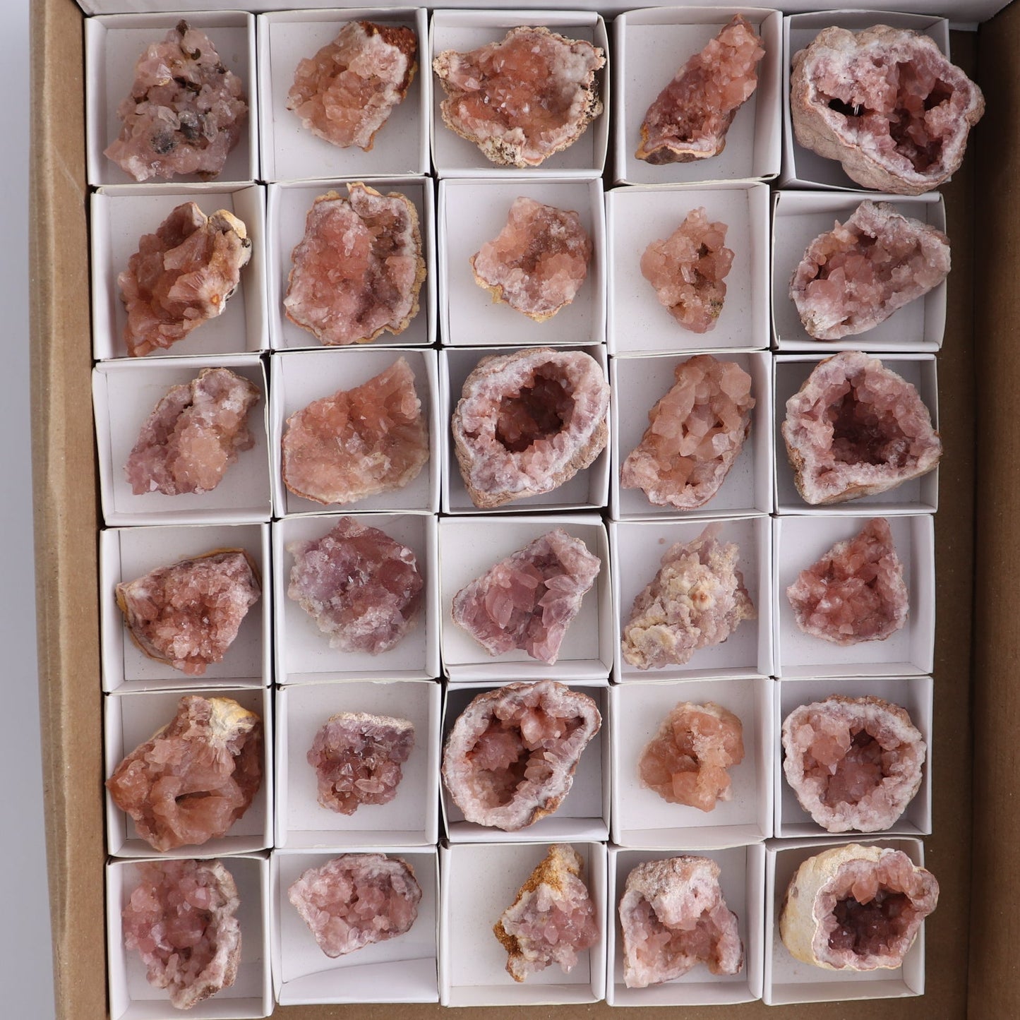 Pink Amethyst Clusters Set of 30