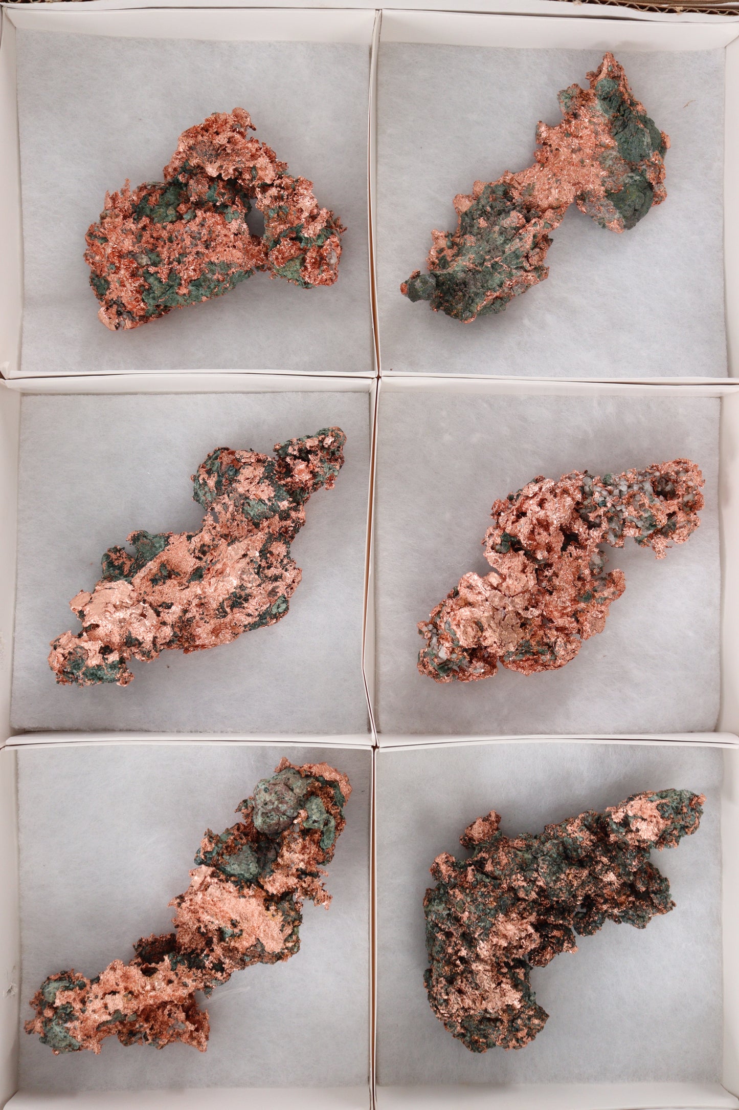 Native Copper 6pc Flat from Michigan - Expert Wholesale and Supplier of Wholesale Crystals & Bulk Gemstones, []