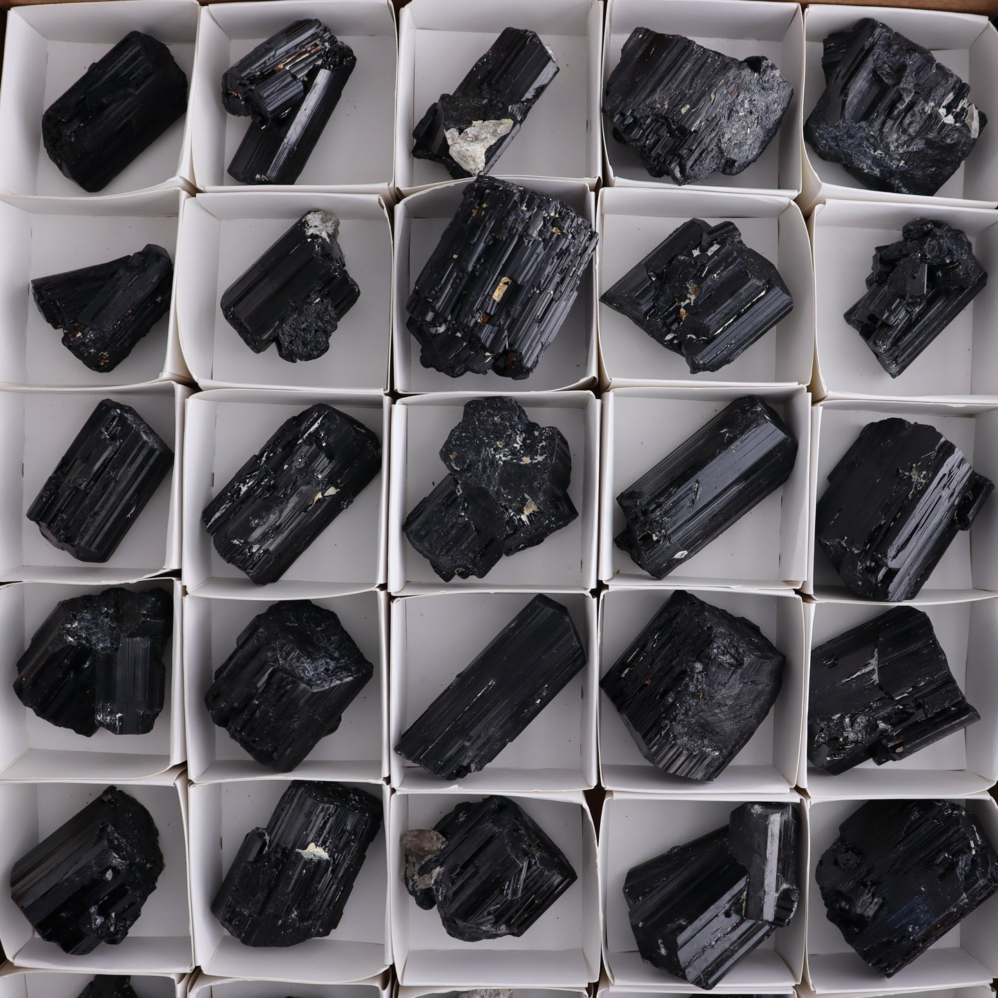 Black Tourmaline Roughs Set of 35 - Expert Wholesale and Supplier of Wholesale Crystals & Bulk Gemstones, ["Black Tourmaline","Madagascar","Rough","Tourmaline"]