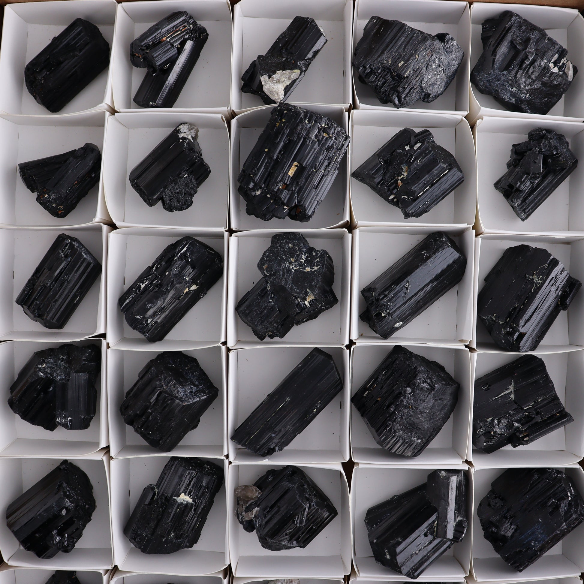 Black Tourmaline Roughs Set of 35 - Expert Wholesale and Supplier of Wholesale Crystals & Bulk Gemstones, ["Black Tourmaline","Madagascar","Rough","Tourmaline"]