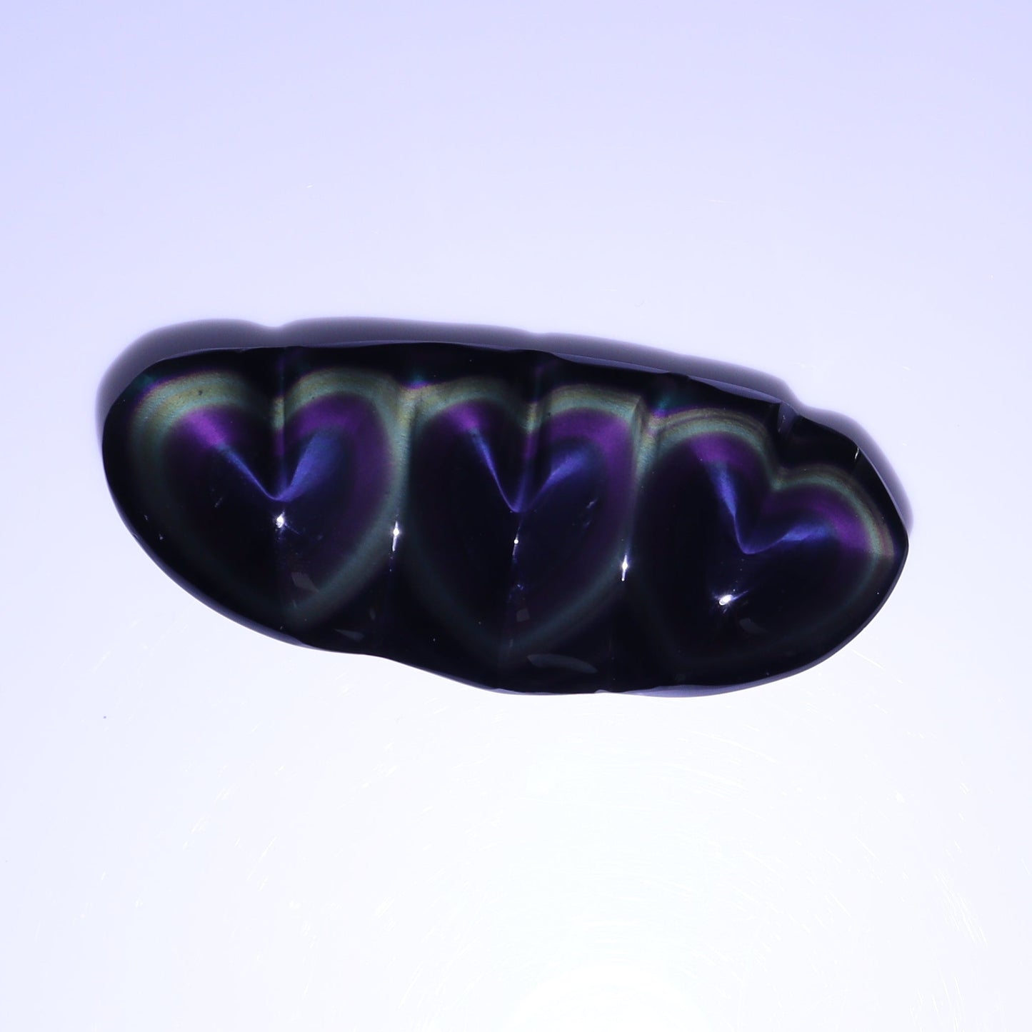 Rainbow Obsidian Heart Set of 2 - Expert Wholesale and Supplier of Wholesale Crystals & Bulk Gemstones, ["Hearts","Mexico","Obsidian","Rainbow Obsidian"]