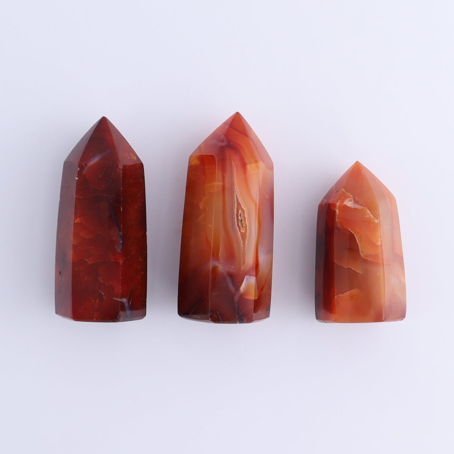 Carnelian Towers Set of 11 - Expert Wholesale and Supplier of Wholesale Crystals & Bulk Gemstones, ["carnelian","Madagascar","Towers"]