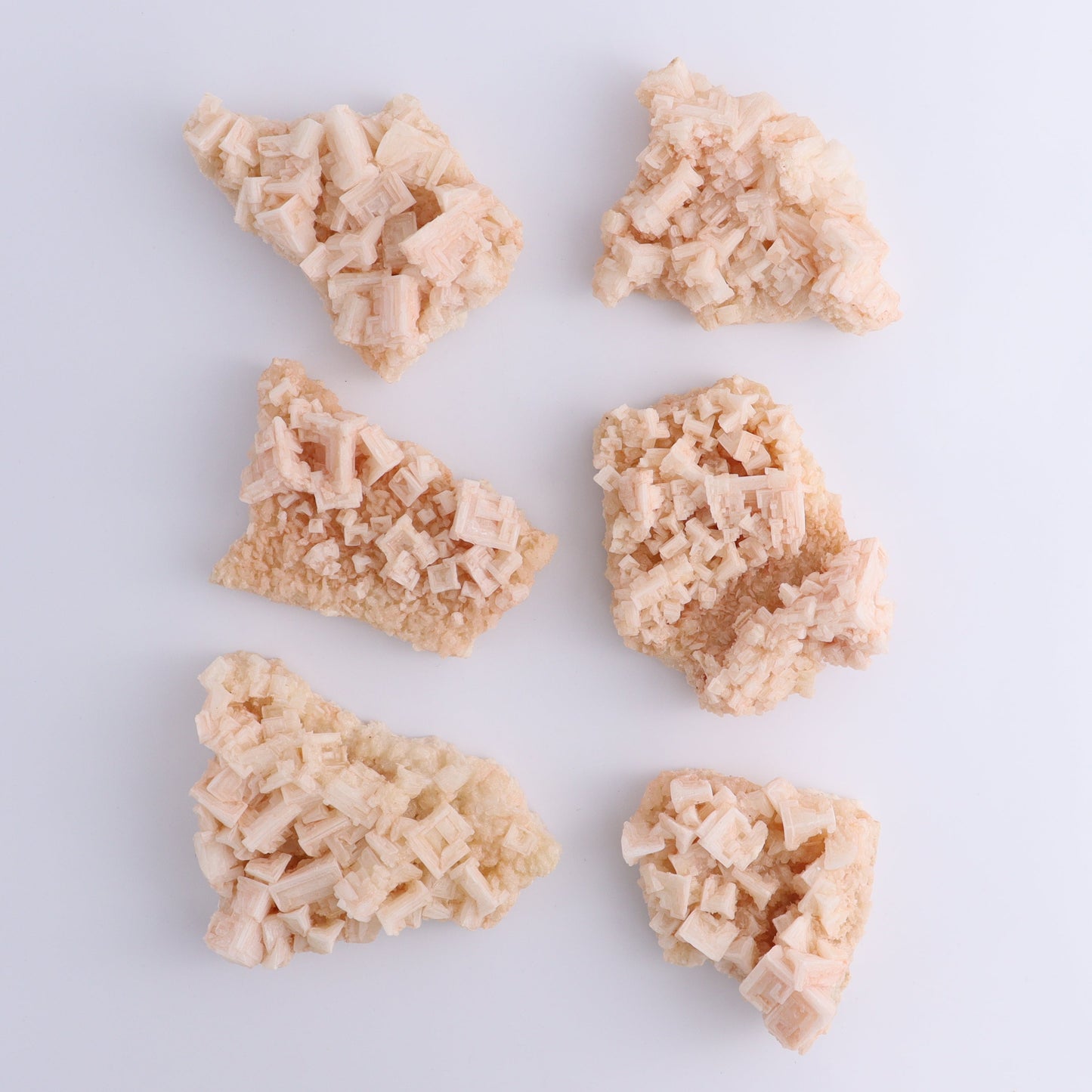 Halite on Trona from Owens Lake Set of 6 - Expert Wholesale and Supplier of Wholesale Crystals & Bulk Gemstones, ["California","Flats","Halite","halite on trona","Pink Halite","United States"]