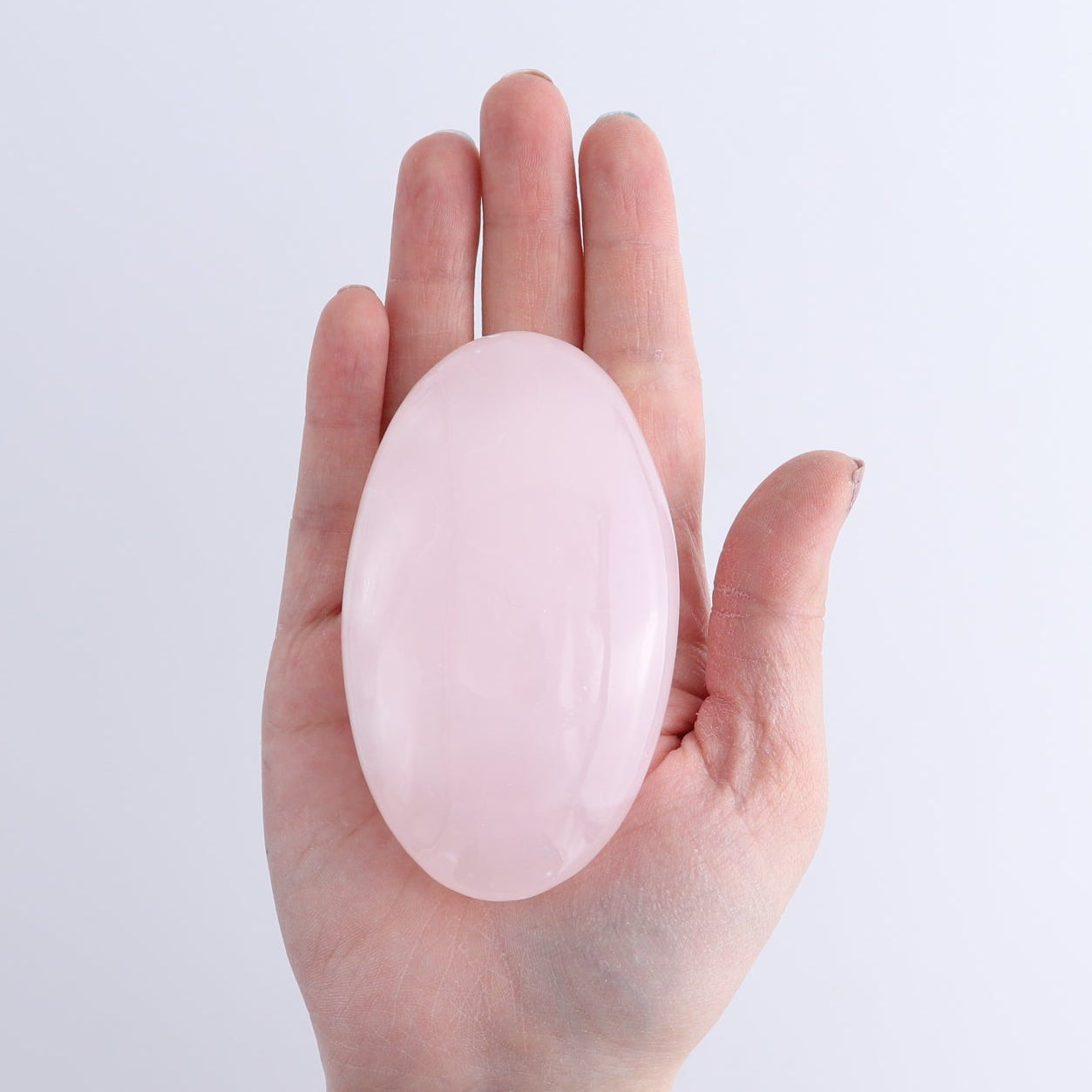 Pink Mangano Calcite Palm Stone Set of 6