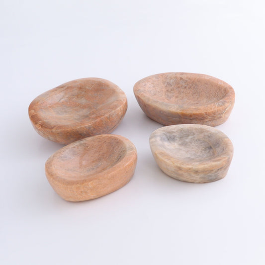 Peach Moonstone Bowl Set of 4