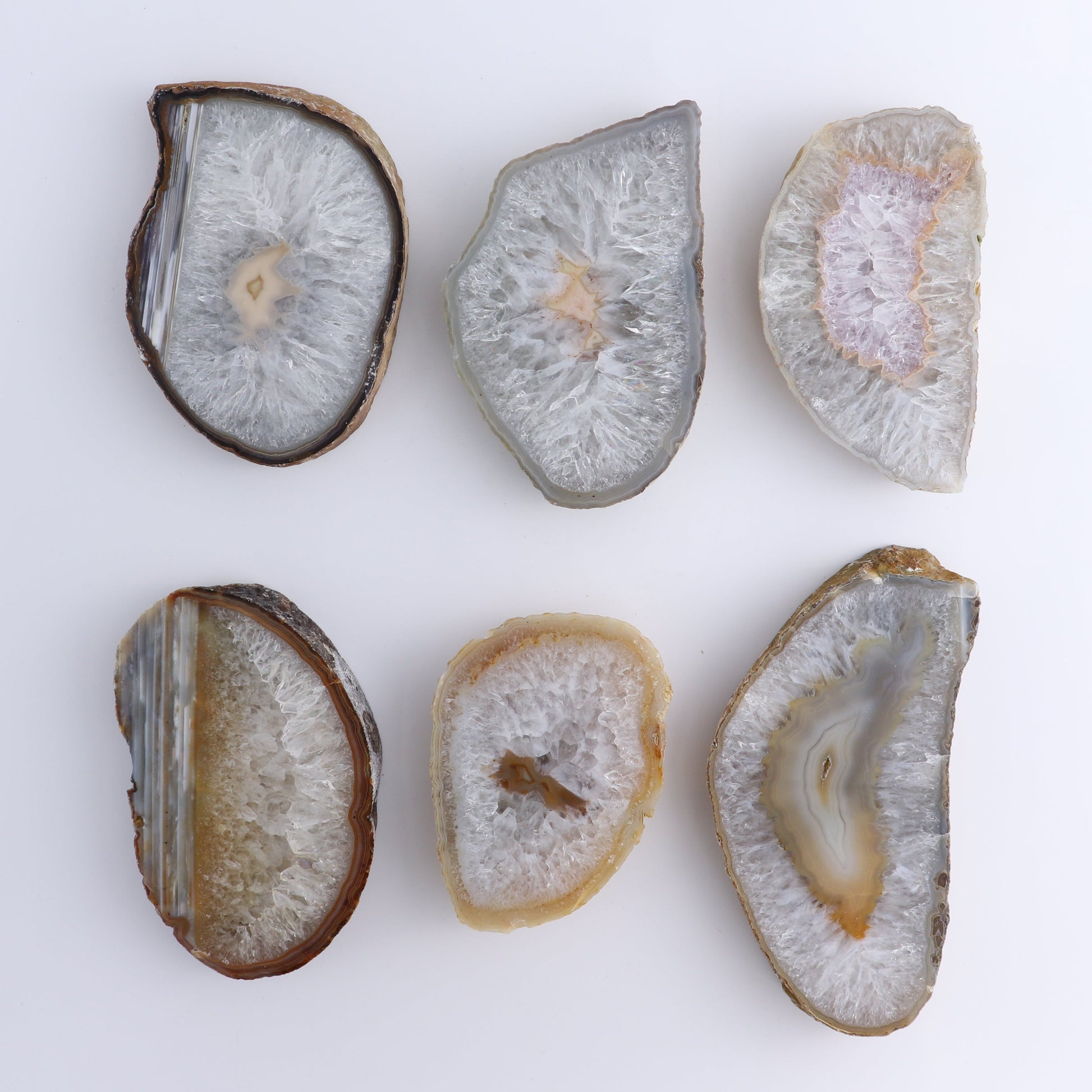 Agate Slices Set of 6 - Expert Wholesale and Supplier of Wholesale Crystals & Bulk Gemstones, ["Agate","Brazil","Slices and Slabs"]