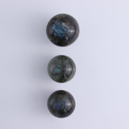 Labradorite Spheres Flat of 24 - Expert Wholesale and Supplier of Wholesale Crystals & Bulk Gemstones, ["Labradorite","Madagascar","Spheres"]