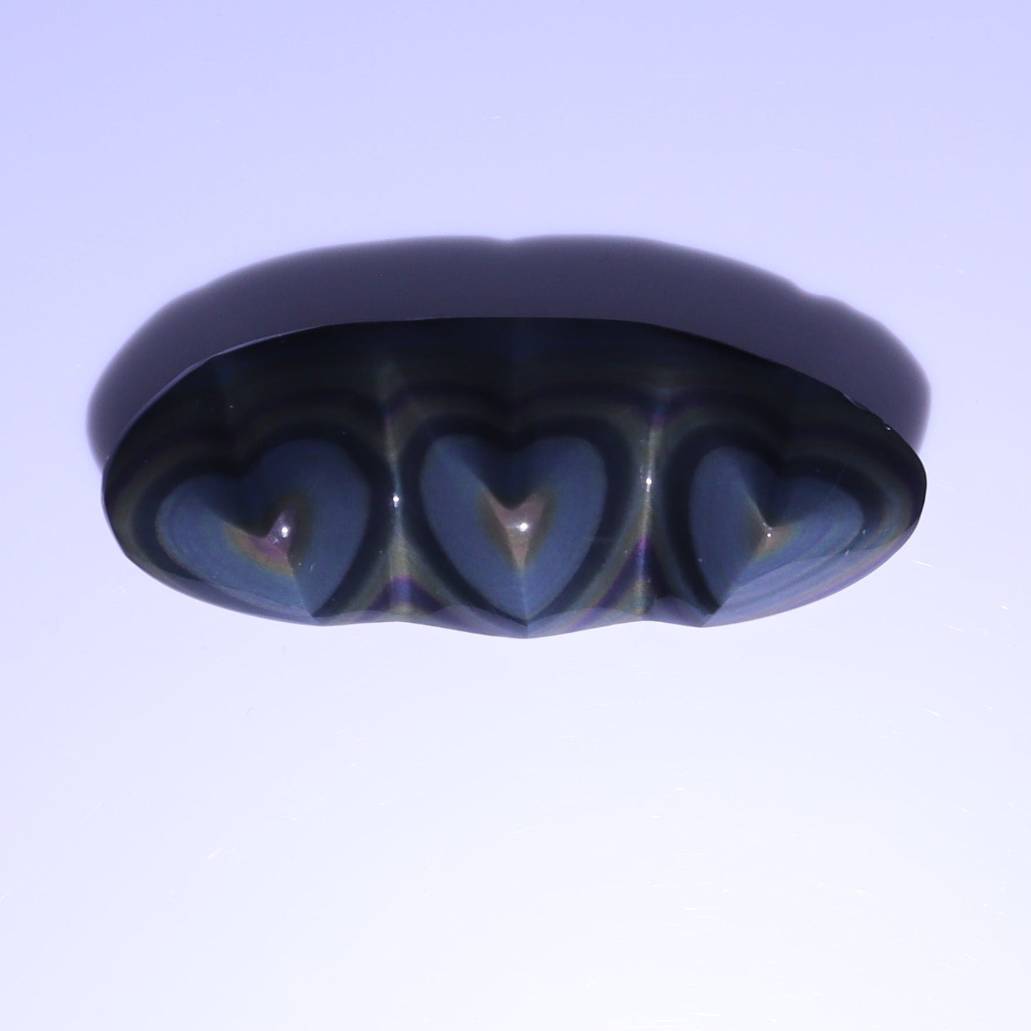Rainbow Obsidian Heart Set of 2 - Expert Wholesale and Supplier of Wholesale Crystals & Bulk Gemstones, ["Hearts","Mexico","Obsidian","Rainbow Obsidian"]