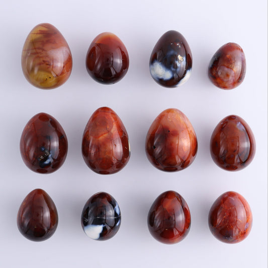 Carnelian Eggs Set of 12 - Expert Wholesale and Supplier of Wholesale Crystals & Bulk Gemstones, ["carnelian","Eggs","Madagascar"]
