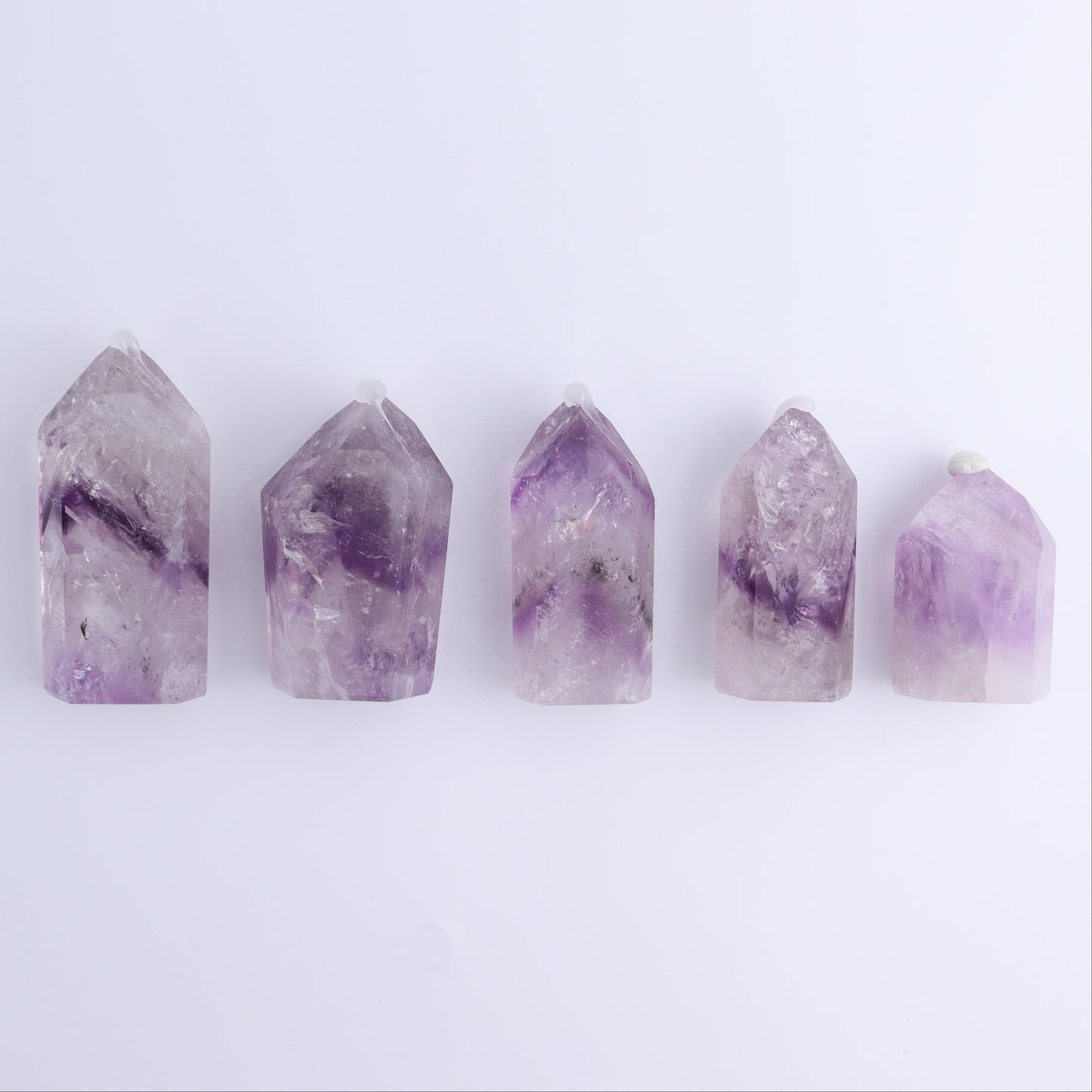 Amethyst Towers Set of 5 - Expert Wholesale and Supplier of Wholesale Crystals & Bulk Gemstones, ["Amethyst","Brazil","Towers"]