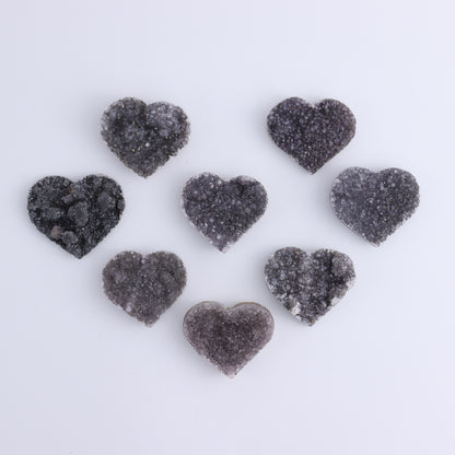 Amethyst Hearts Set of 8 - Expert Wholesale and Supplier of Wholesale Crystals & Bulk Gemstones, ["Amethyst","Hearts","Uruguay"]