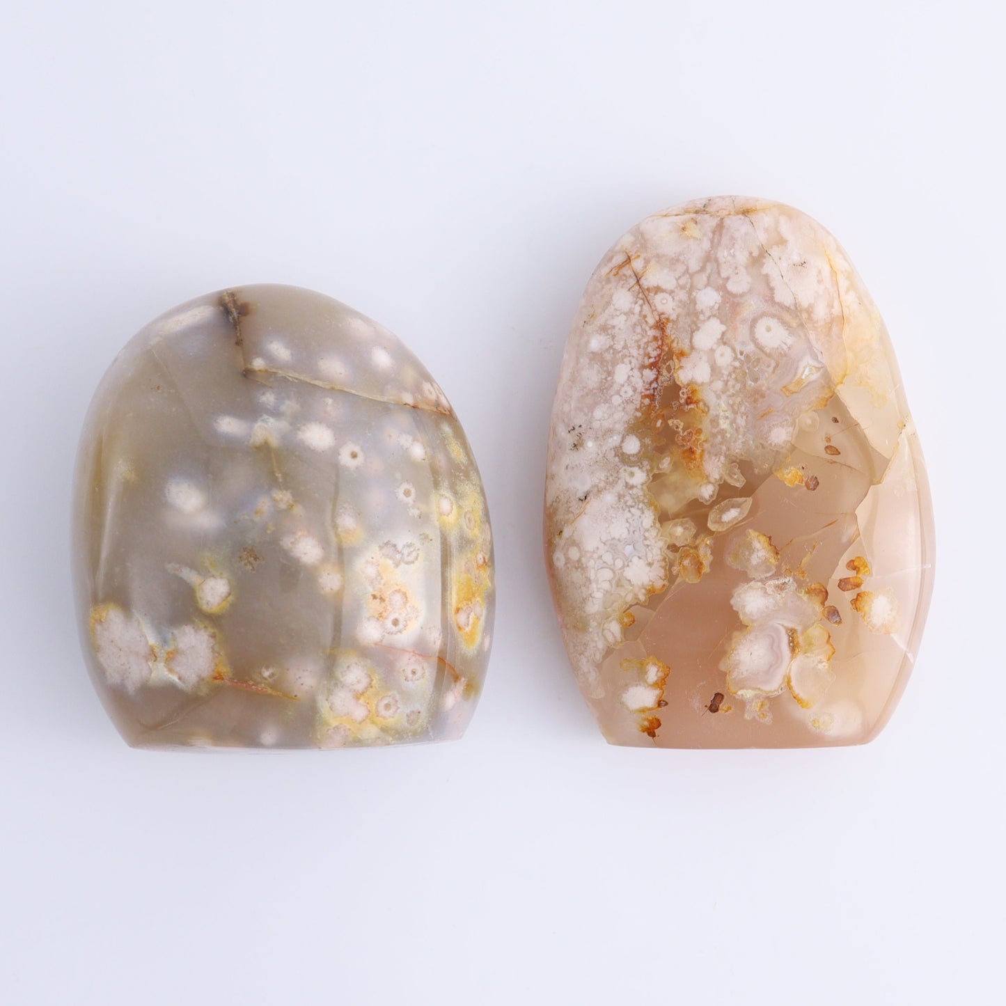 Flower Agate Freeforms Set of 6 - Expert Wholesale and Supplier of Wholesale Crystals & Bulk Gemstones, ["close_50","Flower Agate","Freeforms","Madagascar"]