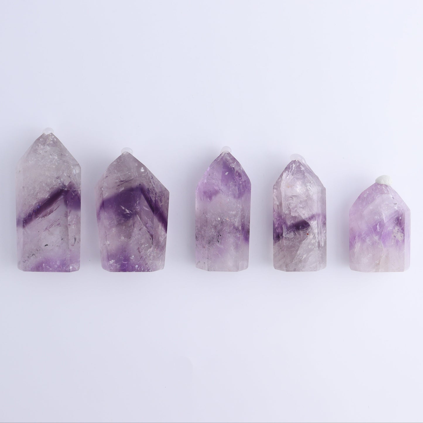 Amethyst Towers Set of 5 - Expert Wholesale and Supplier of Wholesale Crystals & Bulk Gemstones, ["Amethyst","Brazil","Towers"]