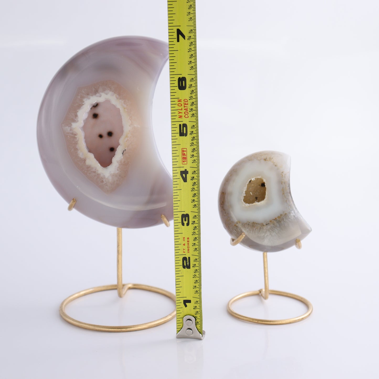Agate Moons with Stand Set of 5 - Expert Wholesale and Supplier of Wholesale Crystals & Bulk Gemstones, ["Agate","Brazil","moons"]