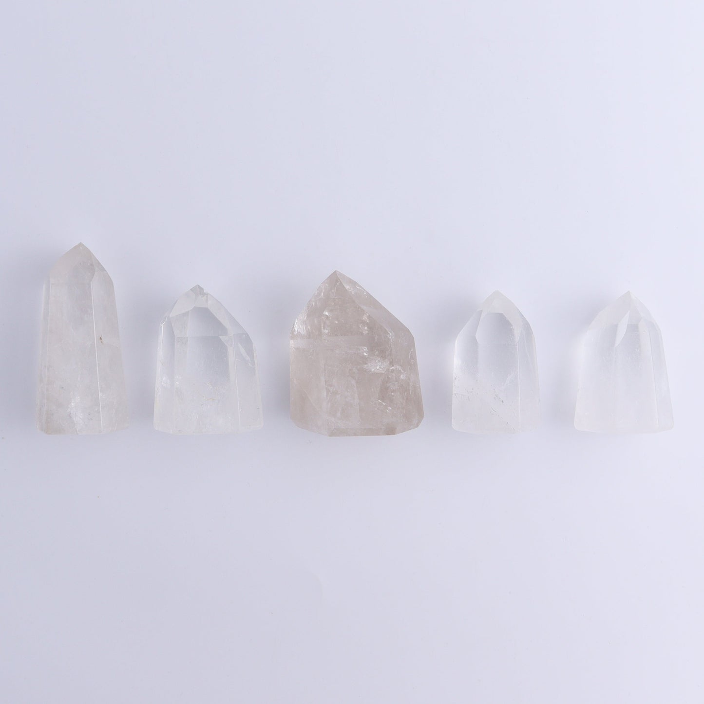 Quartz Towers Set of 5 - Expert Wholesale and Supplier of Wholesale Crystals & Bulk Gemstones, ["Brazil","Clear Quartz","Points","Quartz","Towers"]