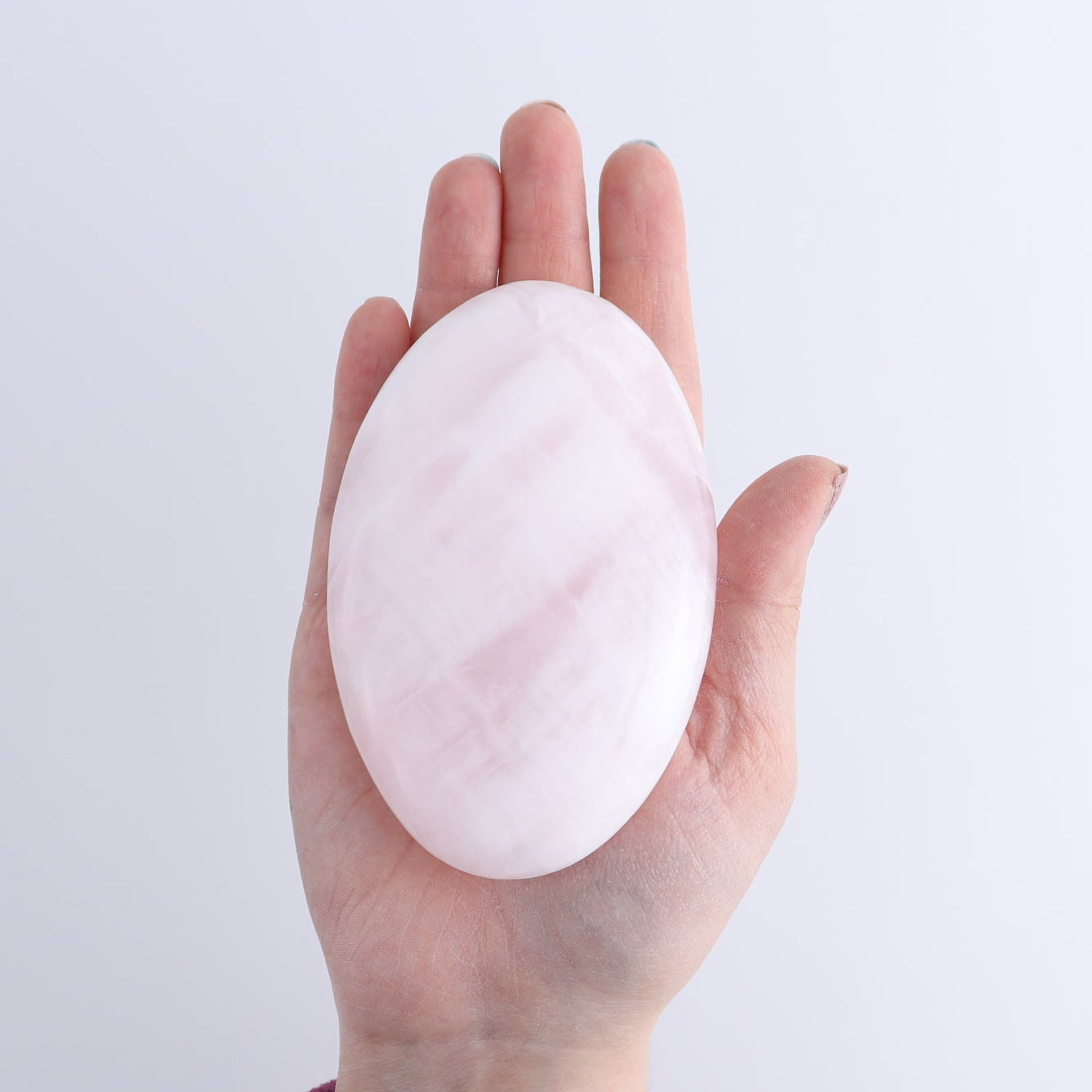 Pink Mangano Calcite Palm Stone Set of 6