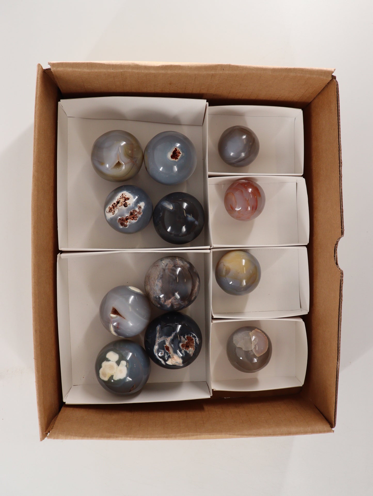 Agate Spheres Set of 12