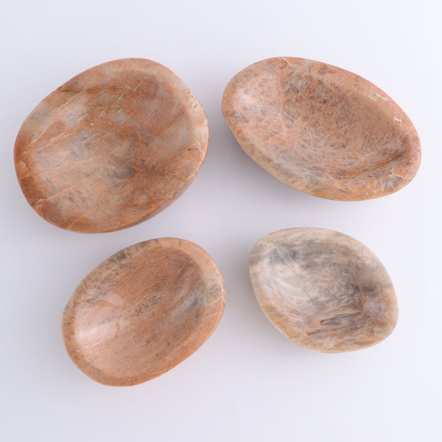 Peach Moonstone Bowl Set of 4 - Expert Wholesale and Supplier of Wholesale Crystals & Bulk Gemstones, ["bowl","Bowls","Peach Moonstone"]