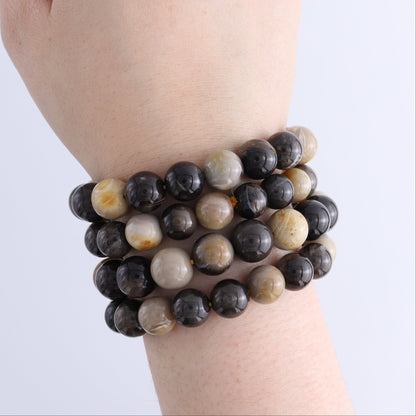 Petrified Wood Bracelet Set of 4