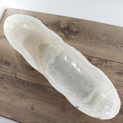 Mexican Onyx/Calcite Canoe Bowl 32"