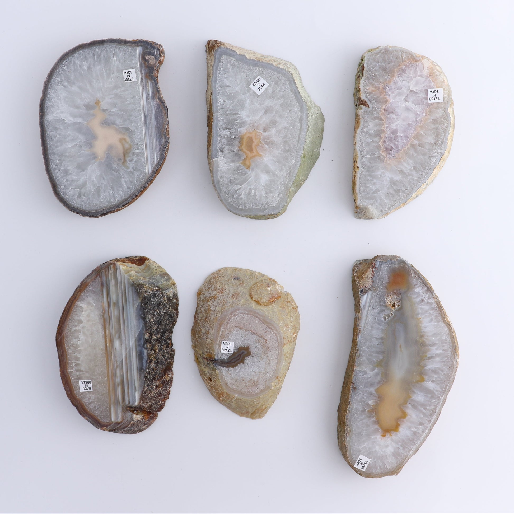 Agate Slices Set of 6 - Expert Wholesale and Supplier of Wholesale Crystals & Bulk Gemstones, ["Agate","Brazil","Slices and Slabs"]