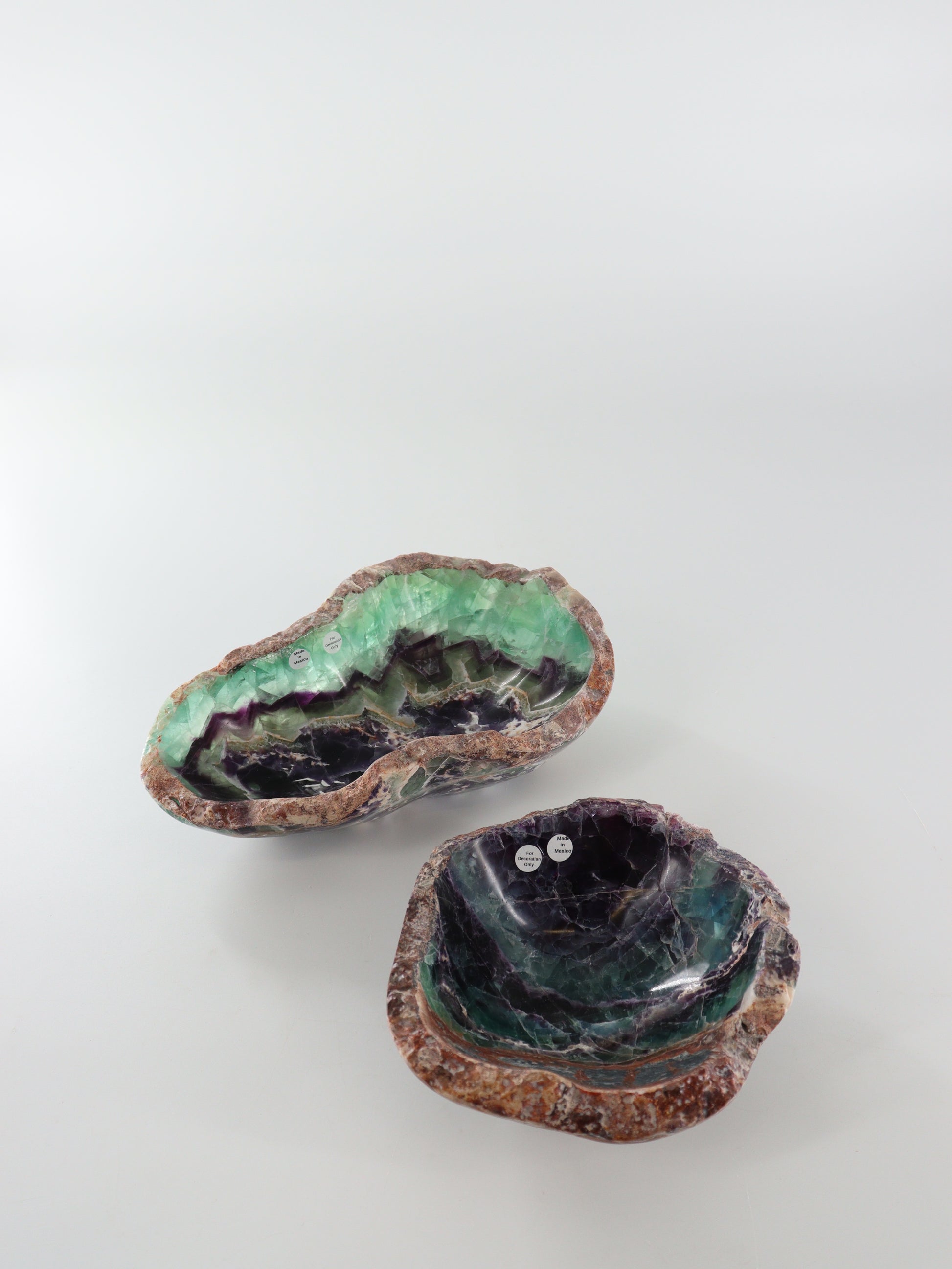 Fluorite Bowls Set of 2 - Expert Supplier of Wholesale Crystals & Bulk Gemstones