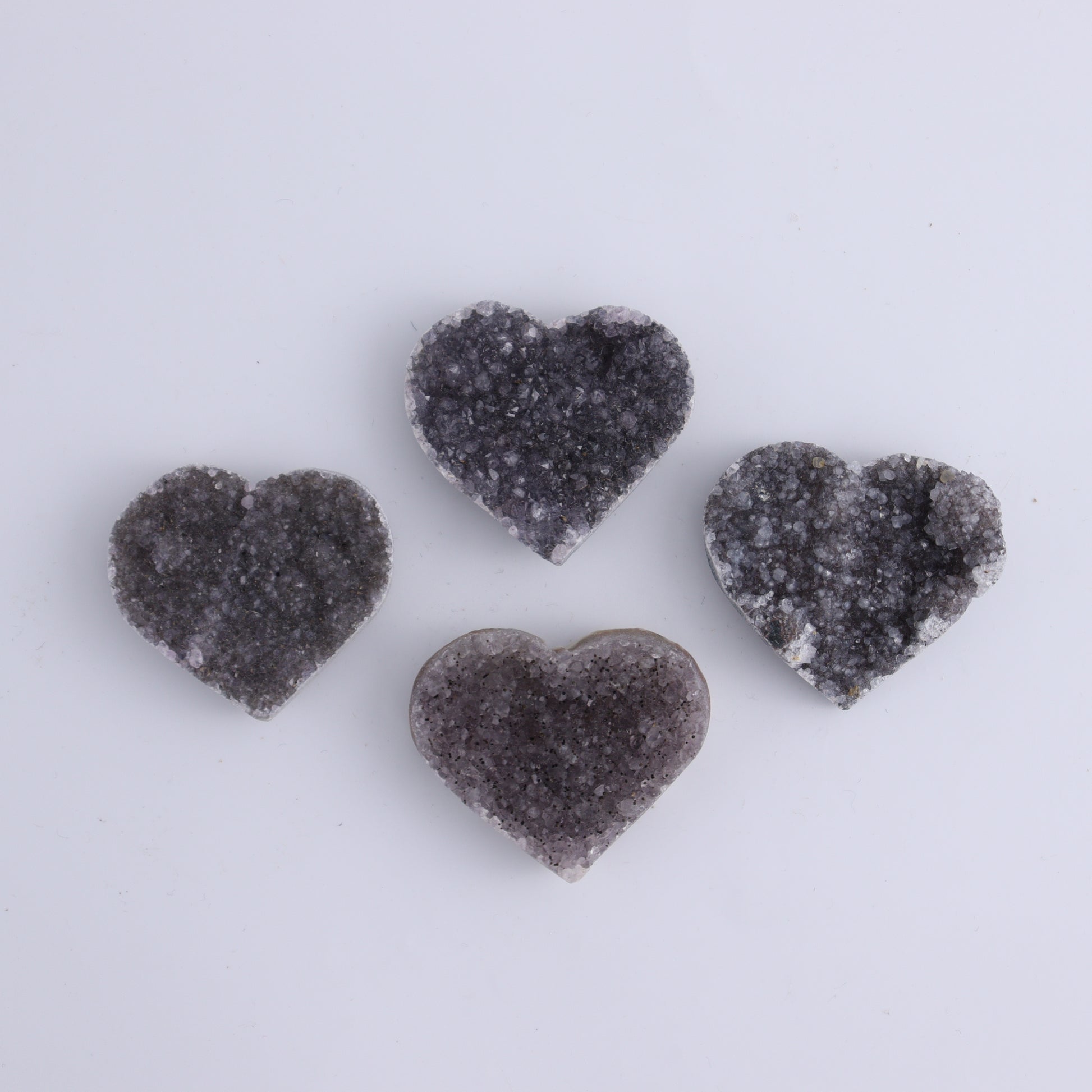 Amethyst Hearts Set of 8 - Expert Wholesale and Supplier of Wholesale Crystals & Bulk Gemstones, ["Amethyst","Hearts","Uruguay"]
