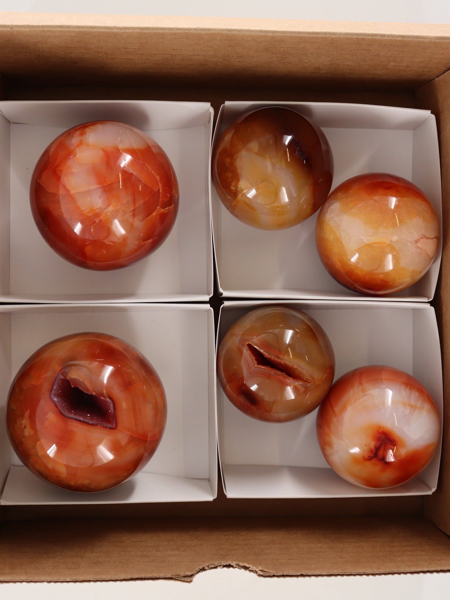 Carnelian Spheres Set of 6 - Expert Wholesale and Supplier of Wholesale Crystals & Bulk Gemstones, []