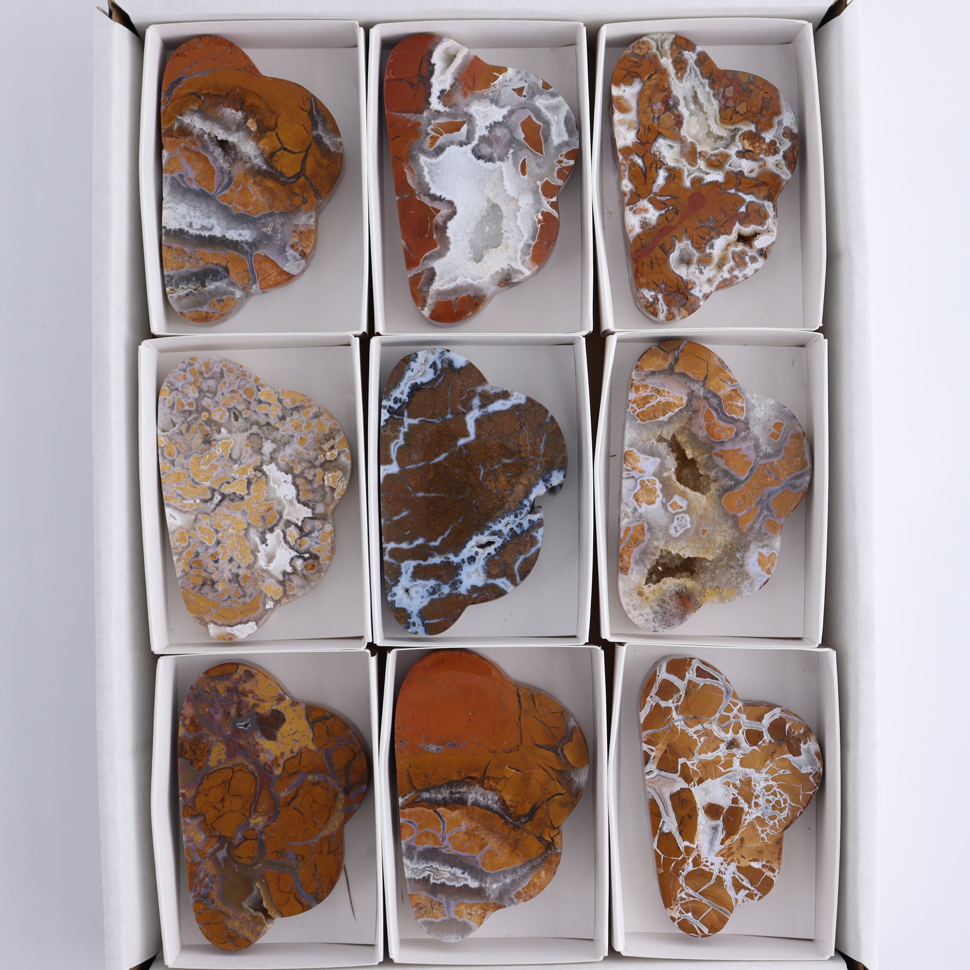 Brecciated Jasper Clouds Set of 9 - Expert Wholesale and Supplier of Wholesale Crystals & Bulk Gemstones, ["Brecciated Jasper","Clouds","Indonesia"]