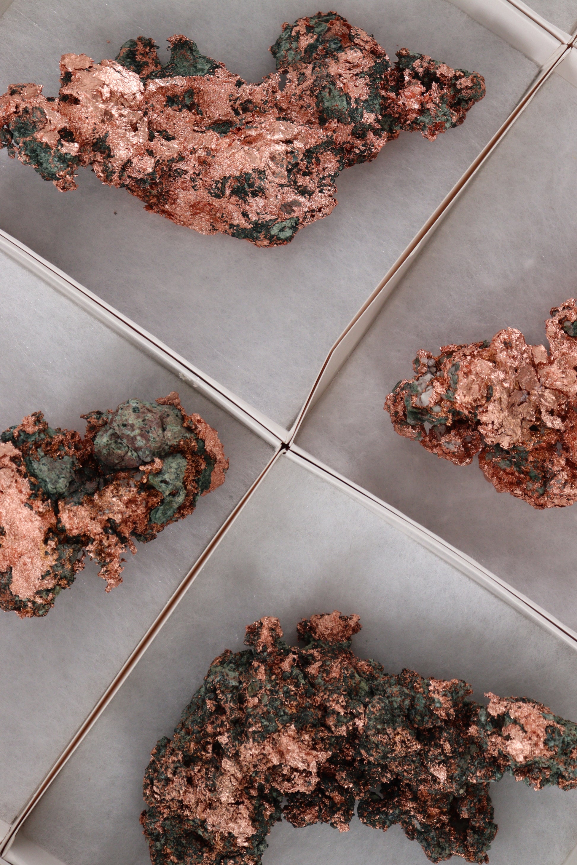 Native Copper 6pc Flat from Michigan - Expert Wholesale and Supplier of Wholesale Crystals & Bulk Gemstones, []