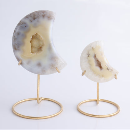 Agate Moons with Stand Set of 5 - Expert Wholesale and Supplier of Wholesale Crystals & Bulk Gemstones, ["Agate","Brazil","moons"]