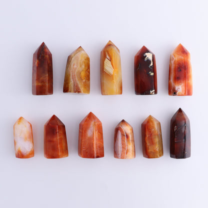 Carnelian Towers Set of 11 - Expert Wholesale and Supplier of Wholesale Crystals & Bulk Gemstones, ["carnelian","Madagascar","Towers"]